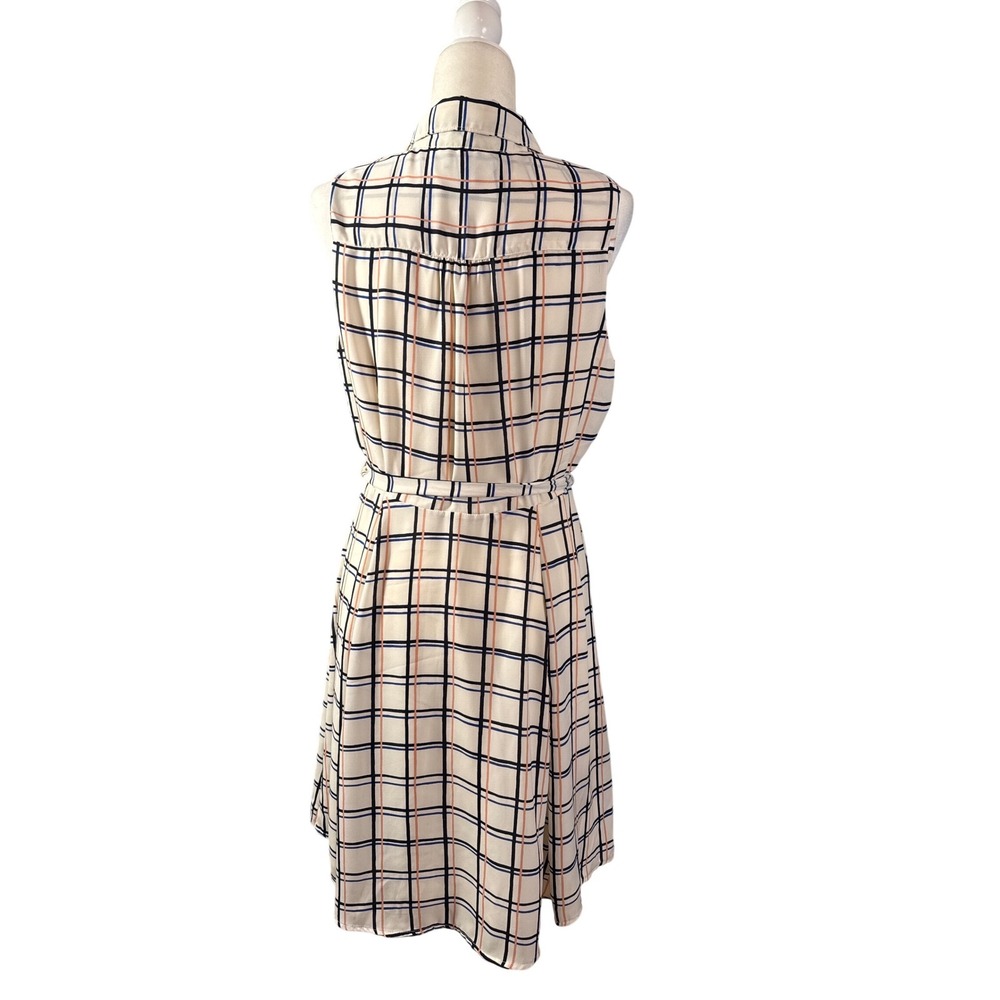 Plaid Sleeveless Shirt Dress Banana Republic‎ Women's 12P Belted, Sidezip Career - Picture 4 of 13
